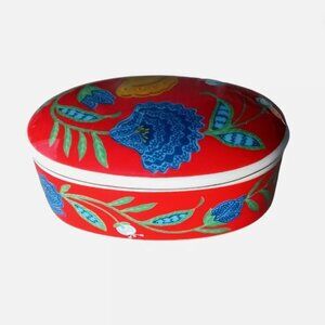 Otagiri Trinket Box Golden Butterfly Fraser Collection Japan Porcelain